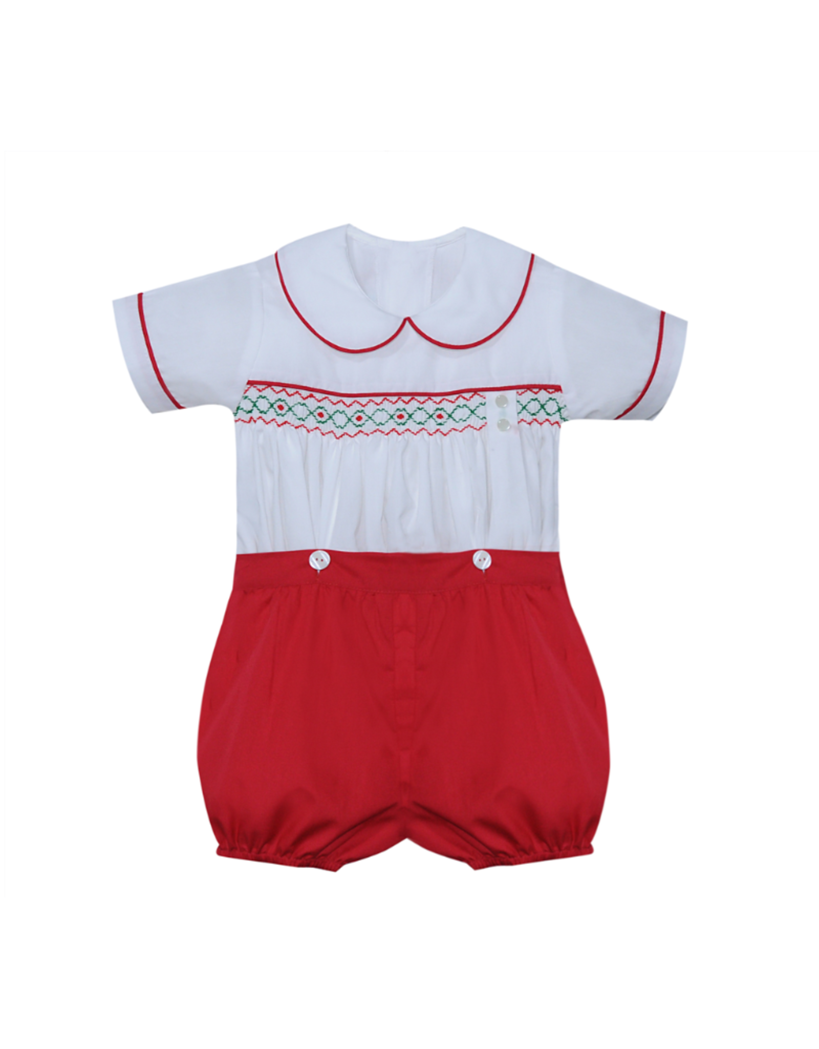 Remember Nguyen White/Red Maximillian Button Suit-Elastic Button