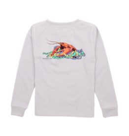 Properly Tied Mardi Gras Crawfish LS Ice Grey