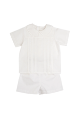 LullabySet Andrew Short Set - Blessing White Batiste Heirloom