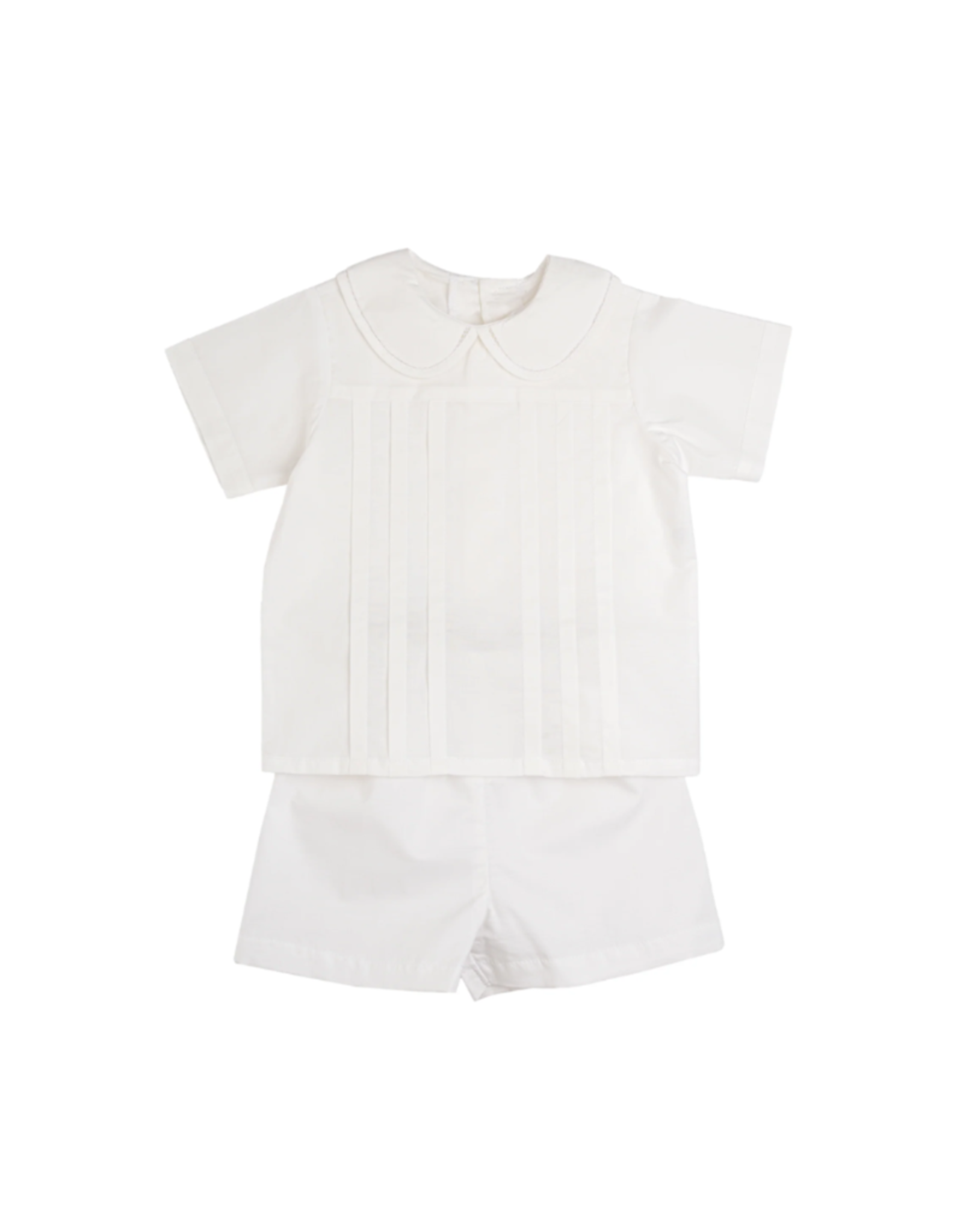 LullabySet Andrew Short Set - Blessing White Batiste Heirloom