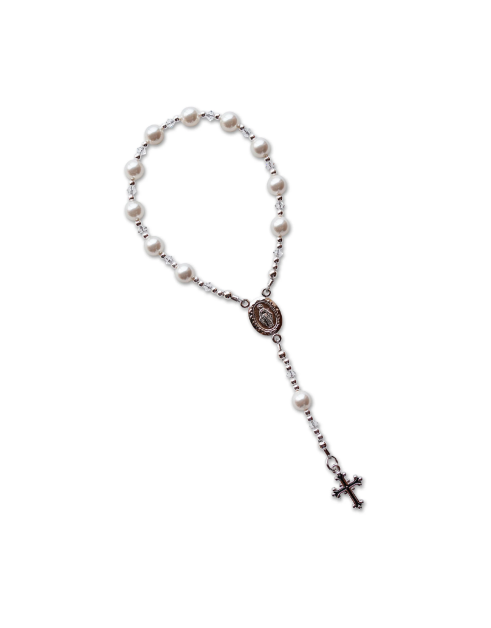 Cherished Moments Sterling Silver White Baby Rosary