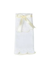 The Proper Peony Bib/Burp Scallop Dots