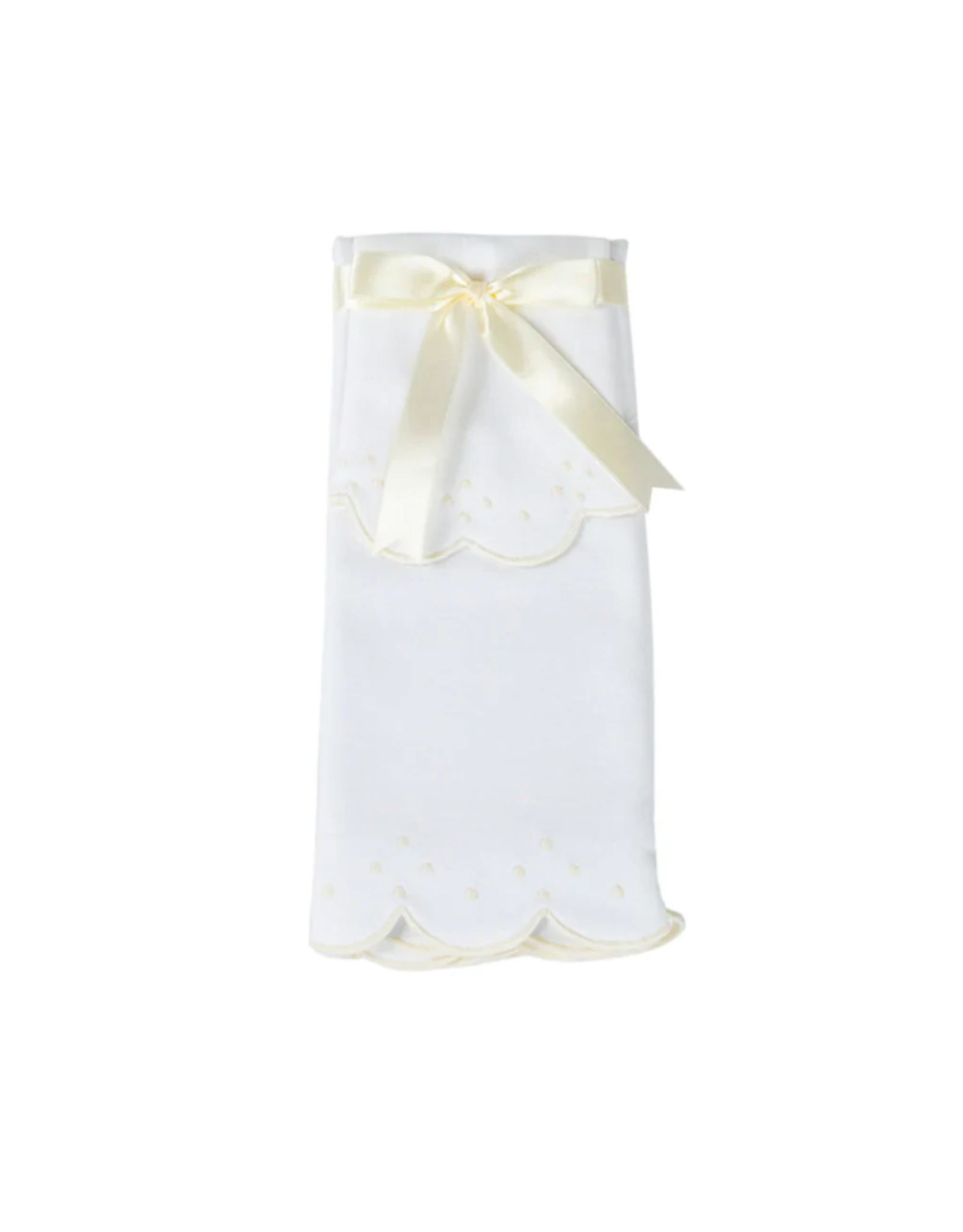 The Proper Peony Bib/Burp Scallop Dots