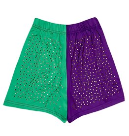 Belle Cher Color Block Athletic Wear with Crystals Bottom