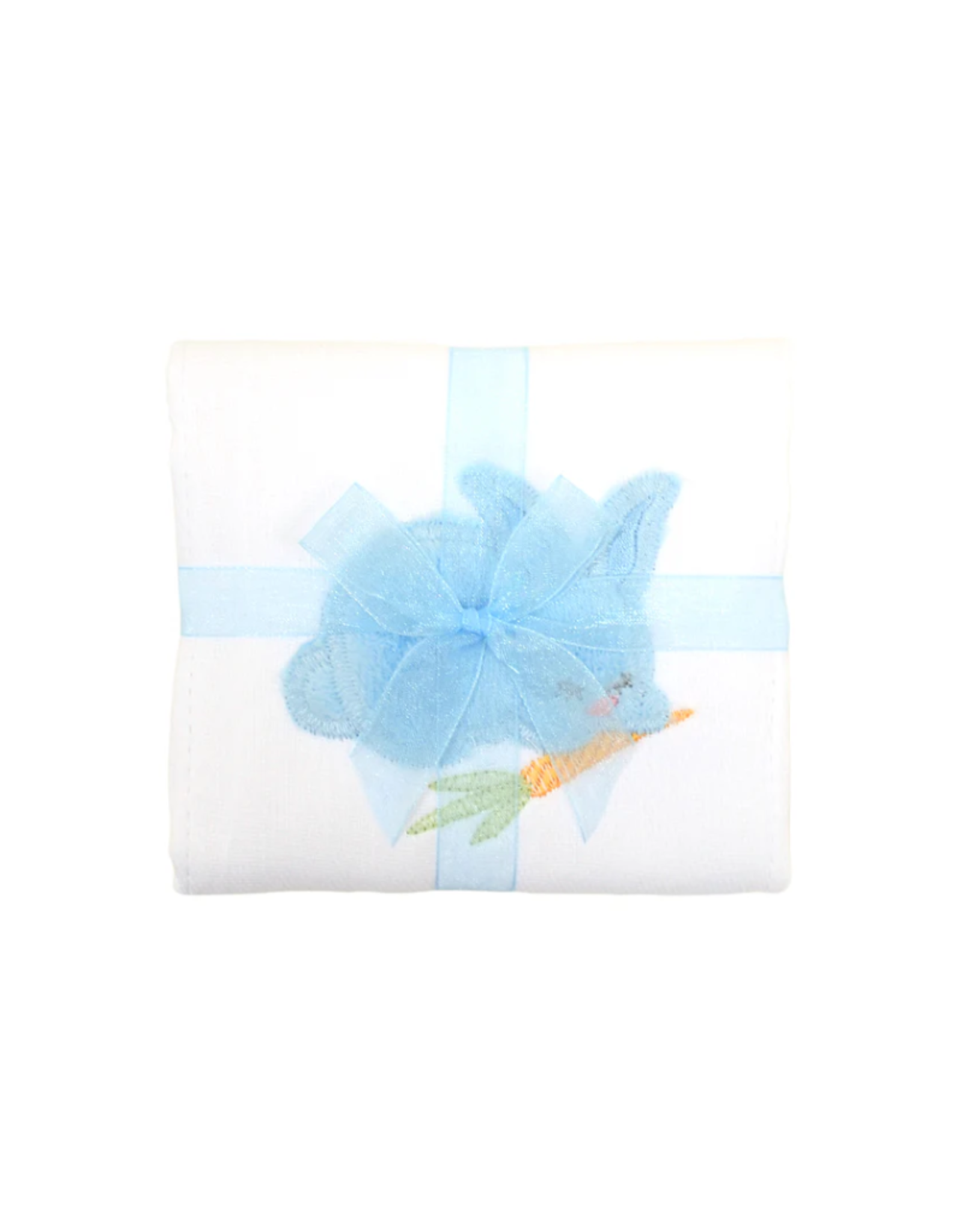 3 Marthas Bunny Applique Burp, Blue