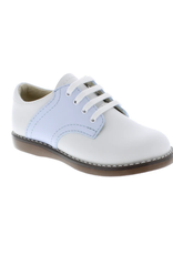 Footmates Cheer White And Blue Saddle Oxford
