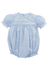 Feltman Brothers Floral Bullions And Lace Romper Blue