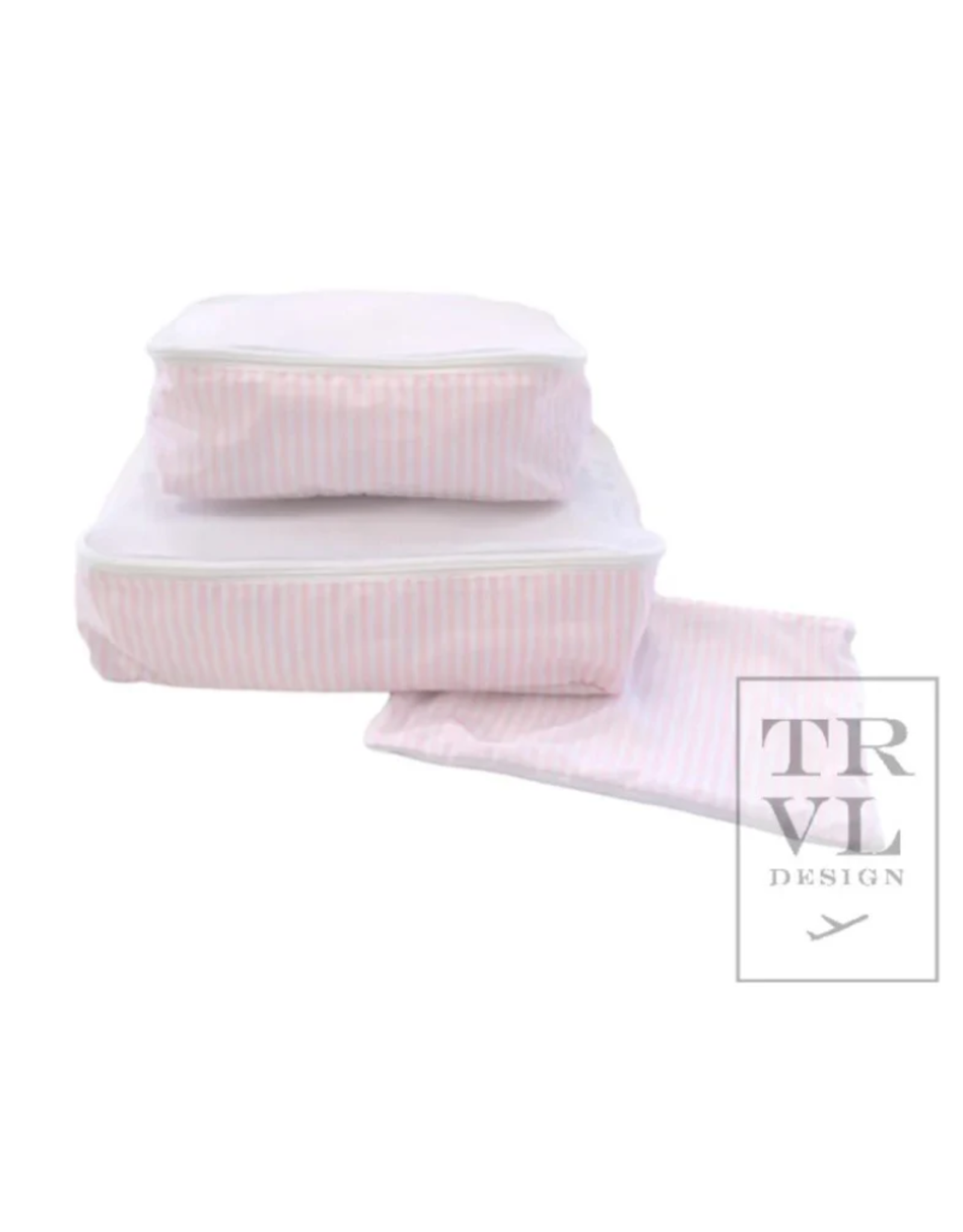 TRVL Design Mini Squad Packing Cubes,  Pimlico Stripe Pink