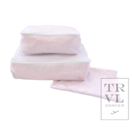 TRVL Design Mini Squad Packing Cubes,  Pimlico Stripe Pink