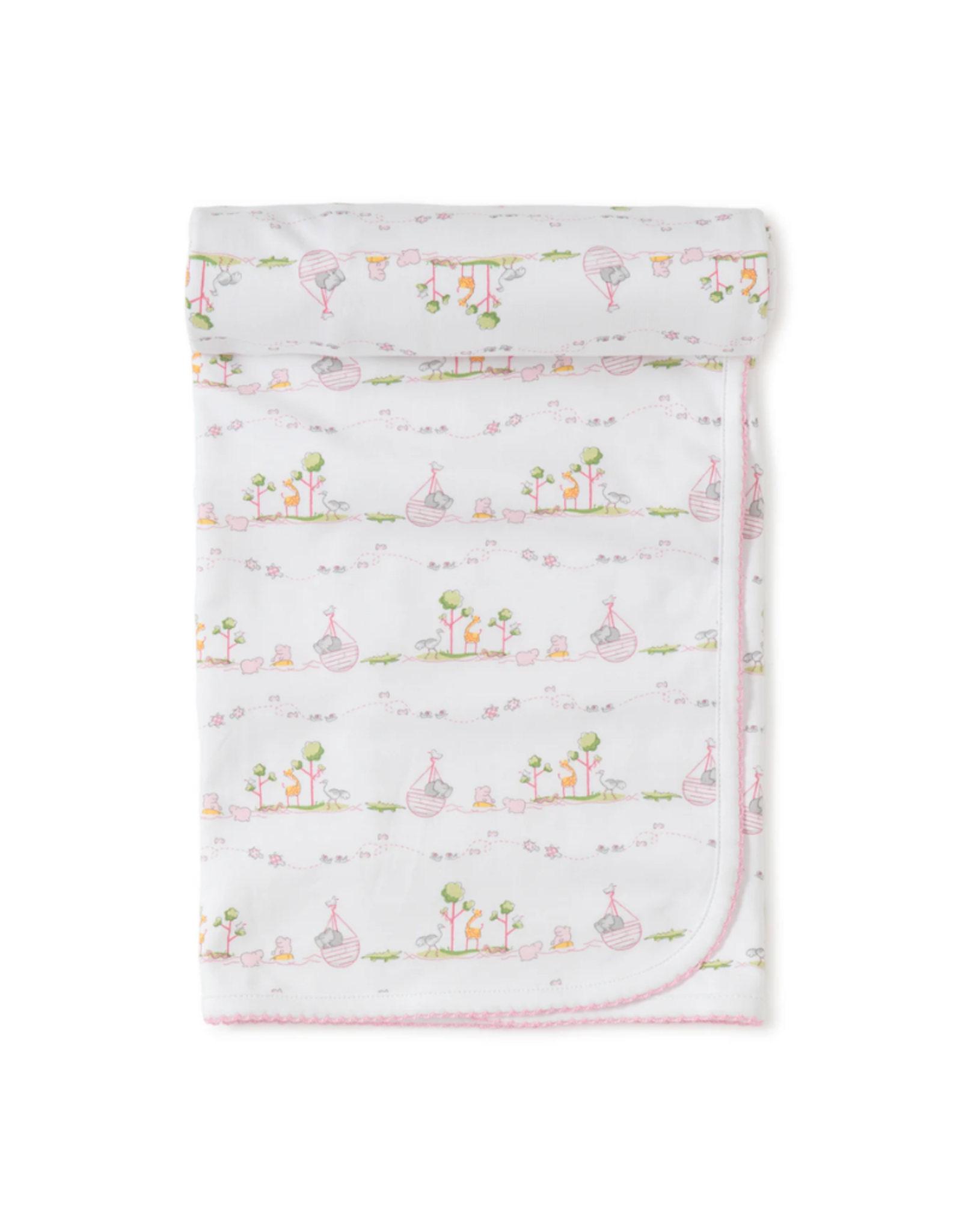 Kissy Kissy Noah's Print Blanket, Pink
