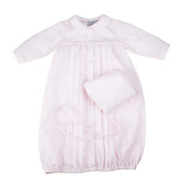 Feltman Brothers Preemie Girls Dot Embroidered Take Me Home Gown with Hat W/P