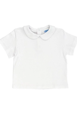 The Bailey Boys Short Sleeve White Knit Boys Peter Pan Shirt