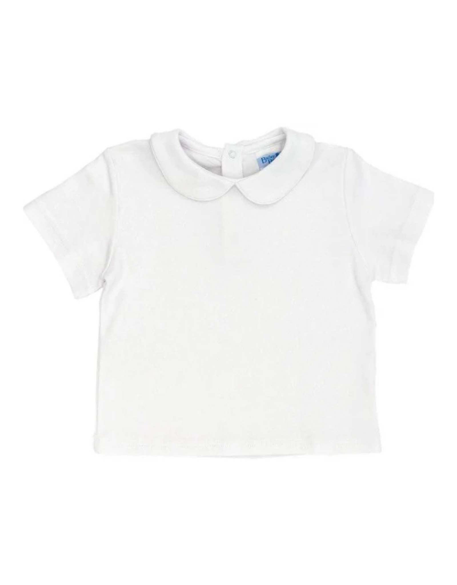 The Bailey Boys Short Sleeve White Knit Boys Peter Pan Shirt