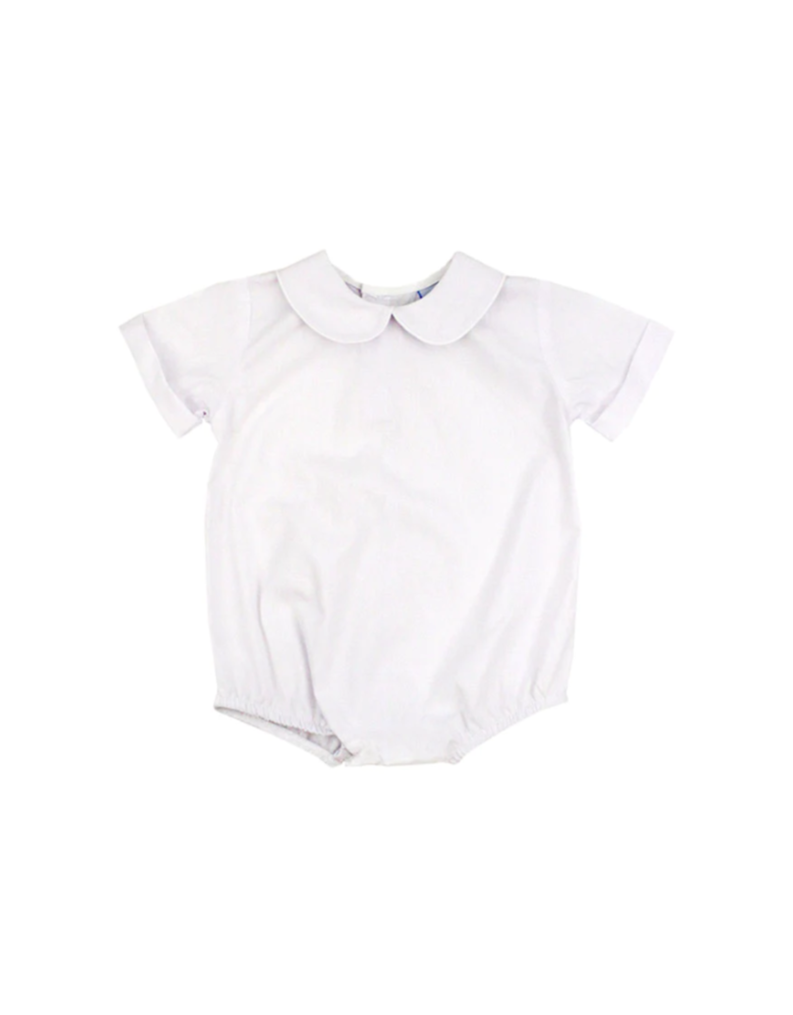 The Bailey Boys Short Sleeve White Woven Boys Peter Pan Onesie