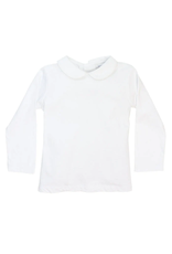 The Bailey Boys Long Sleeve White Knit Unisex Peter Pan Shirt