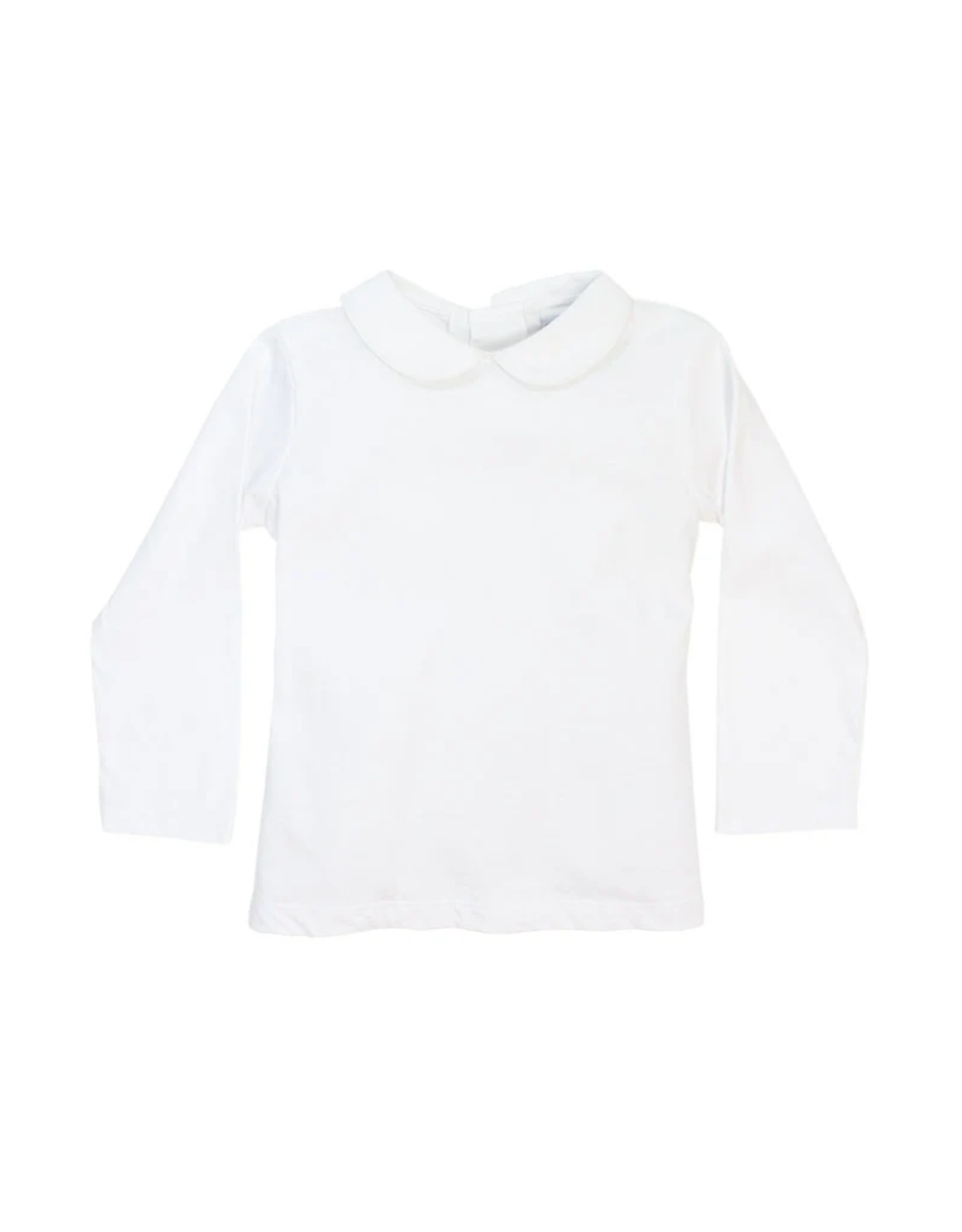 The Bailey Boys Long Sleeve White Knit Unisex Peter Pan Shirt