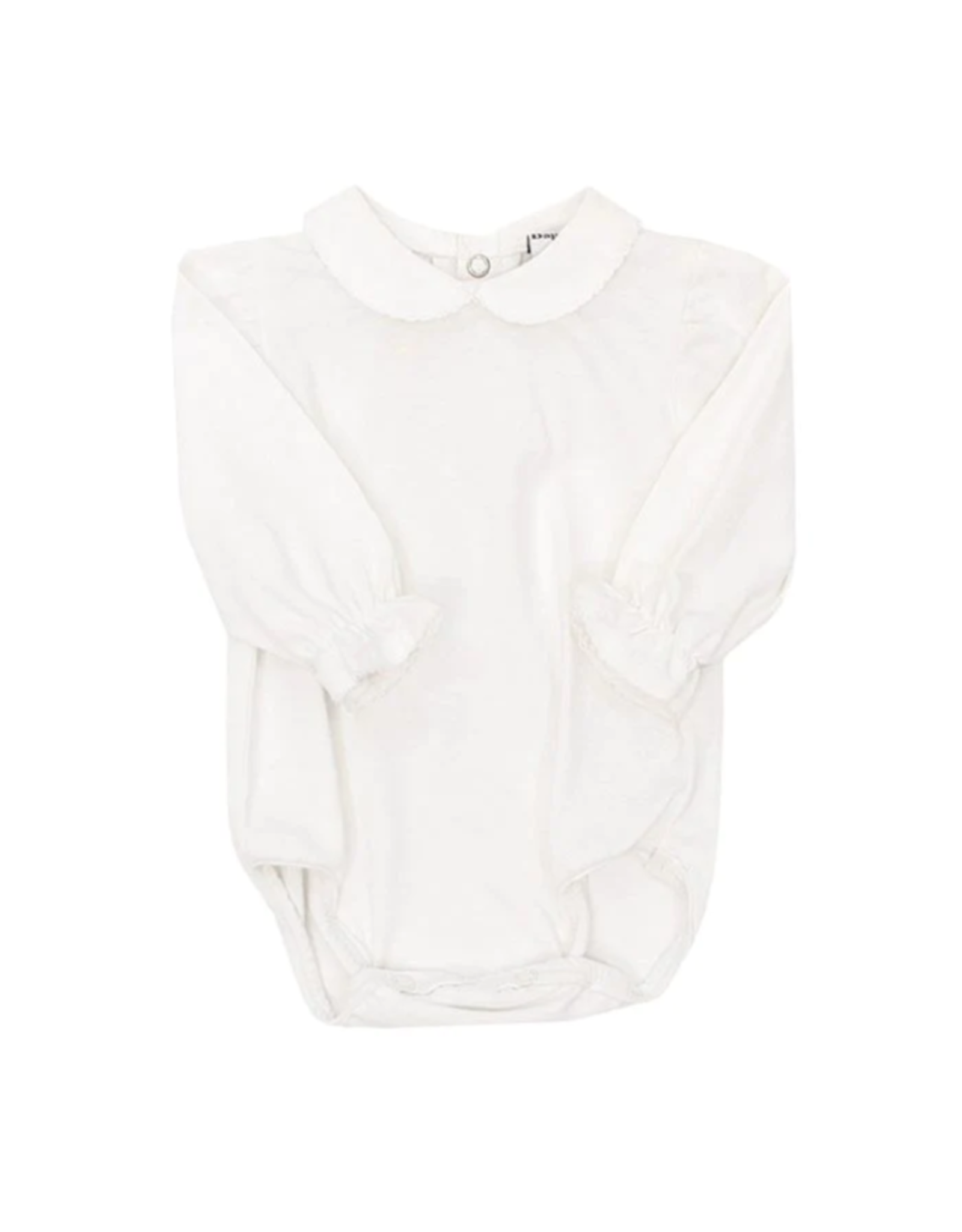 The Bailey Boys Long Sleeve White Knit Girls Peter Pan Onesie