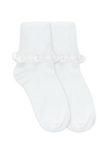 Jefferies Socks White Ruffle Ribbon Sock 2125