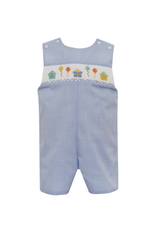 Petit Bebe Lt Blue Gingham Birthday Smock Jon Jon