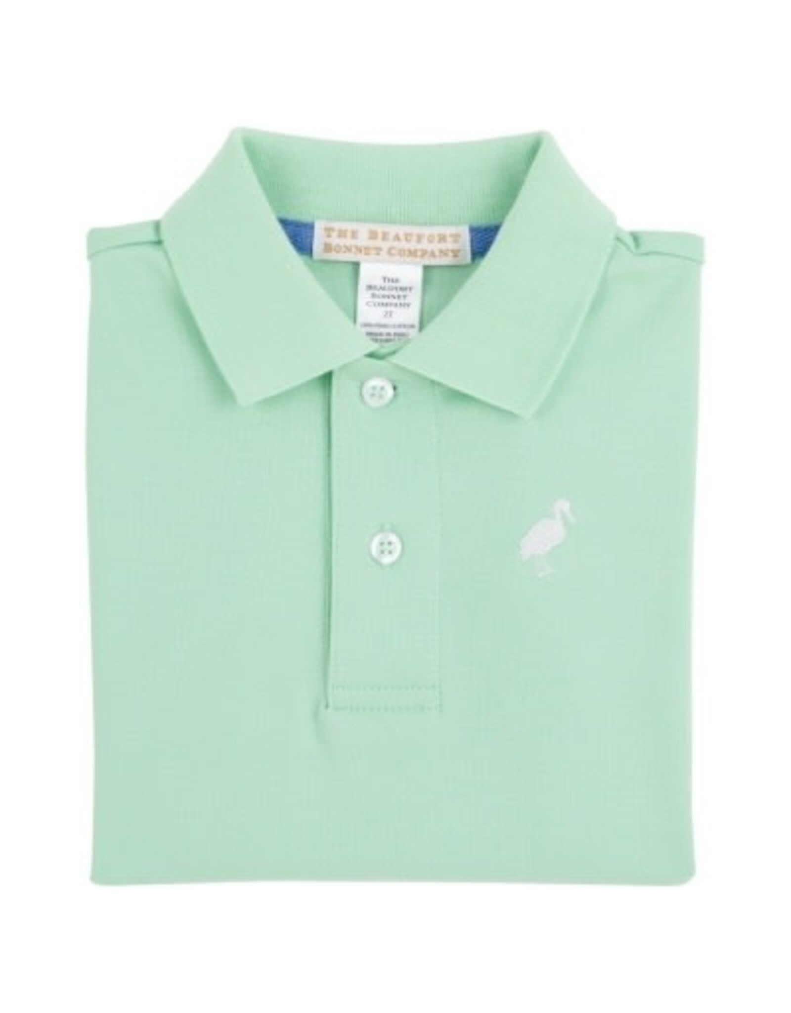 The Beaufort Bonnet Company Prim and Proper SS Polo - Grace Bay Green