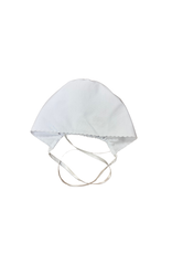 Auraluz Baby Bonnet with White Scallop Trim