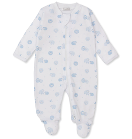 Kissy Kissy Light Blue Baa Baa Sheep Footie w/ Zip