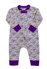 Krewe Kids Mardi Gras Beads Pima Zip PJ