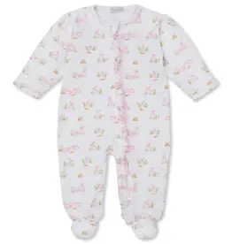 Kissy Kissy Baby Bunny Patch Pink Zip Footie