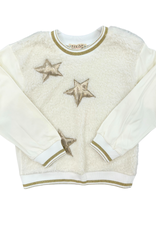 Hannah Banana Feaux Shearling Tunic w/ Metallic Stars