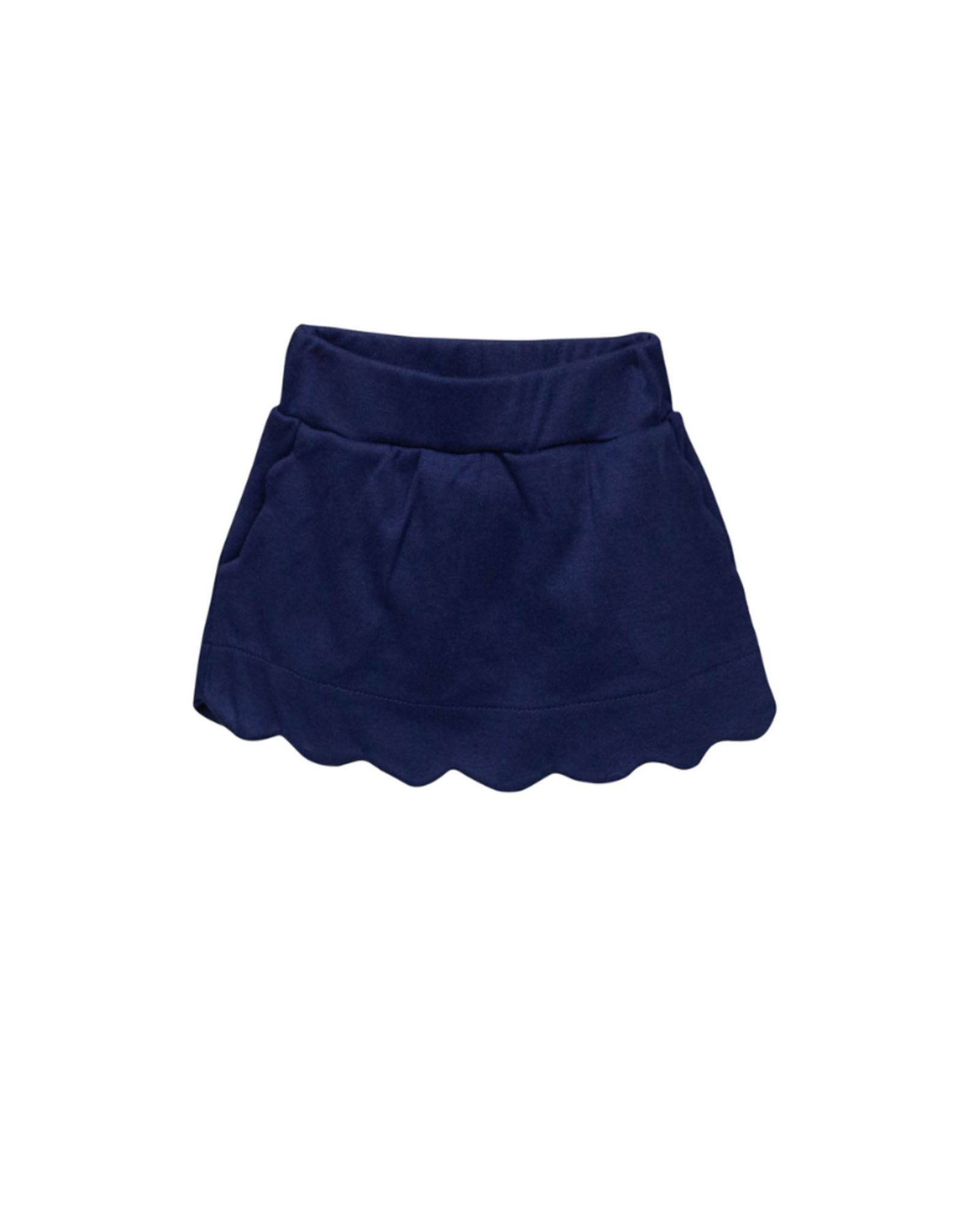 The Proper Peony Navy Scallop Pima Skort