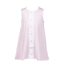 The Proper Peony Solid Pink Button Pima Dress