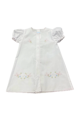 Auraluz White Day Gown w/ Pink Trim & Butterfly Emb (317)