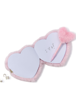 Two's Company Plush Fur Heart Journal w/ Lock & Key