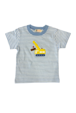 Luigi Sky Blue Stripe SS Tshirt with Crane
