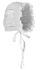Feltman Brothers Girls White Smocked Lace Bonnet