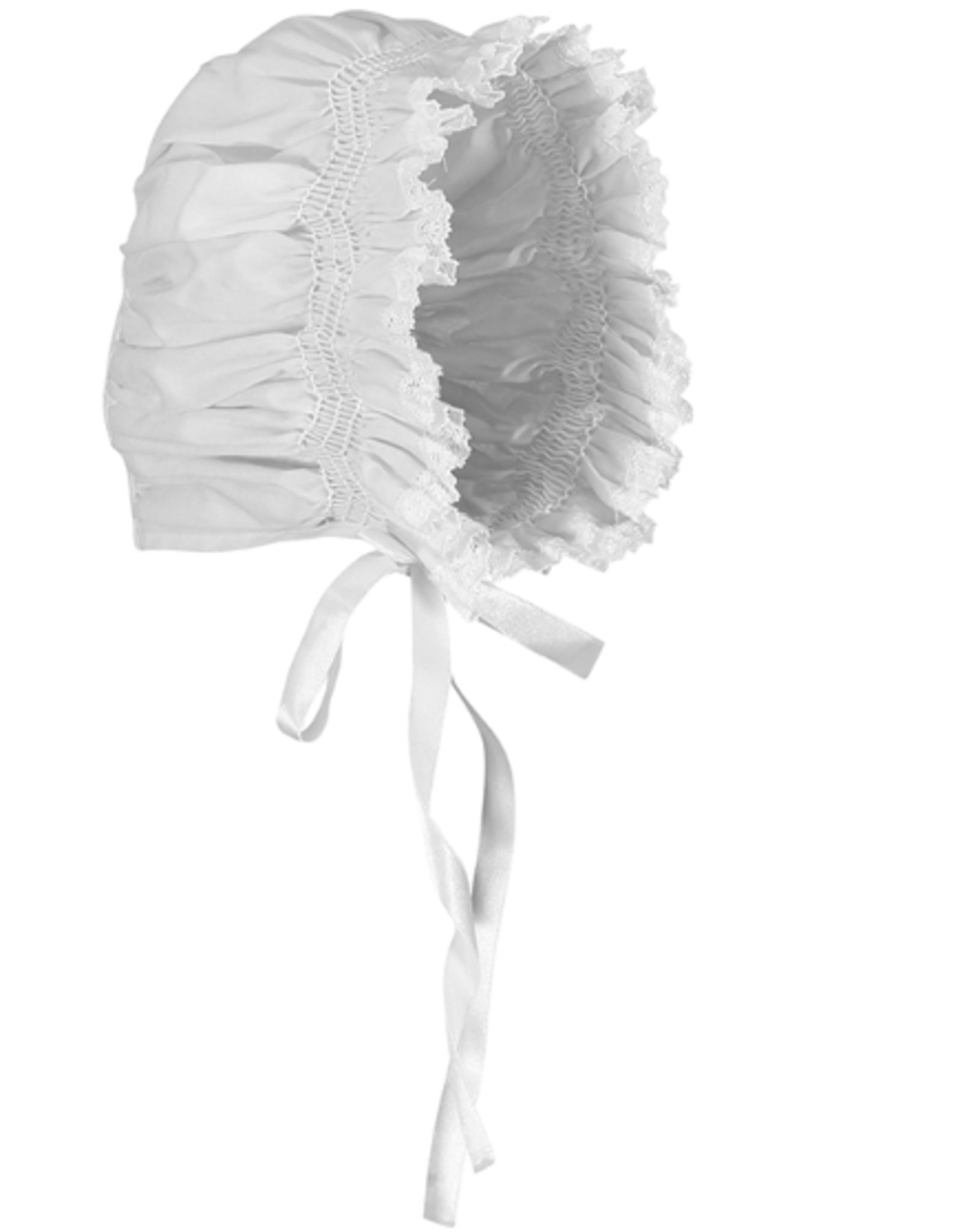 Feltman Brothers Girls White Smocked Lace Bonnet