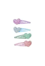 Great Pretenders Sparkle Heart Bobble Hair Clips, 4 pcs
