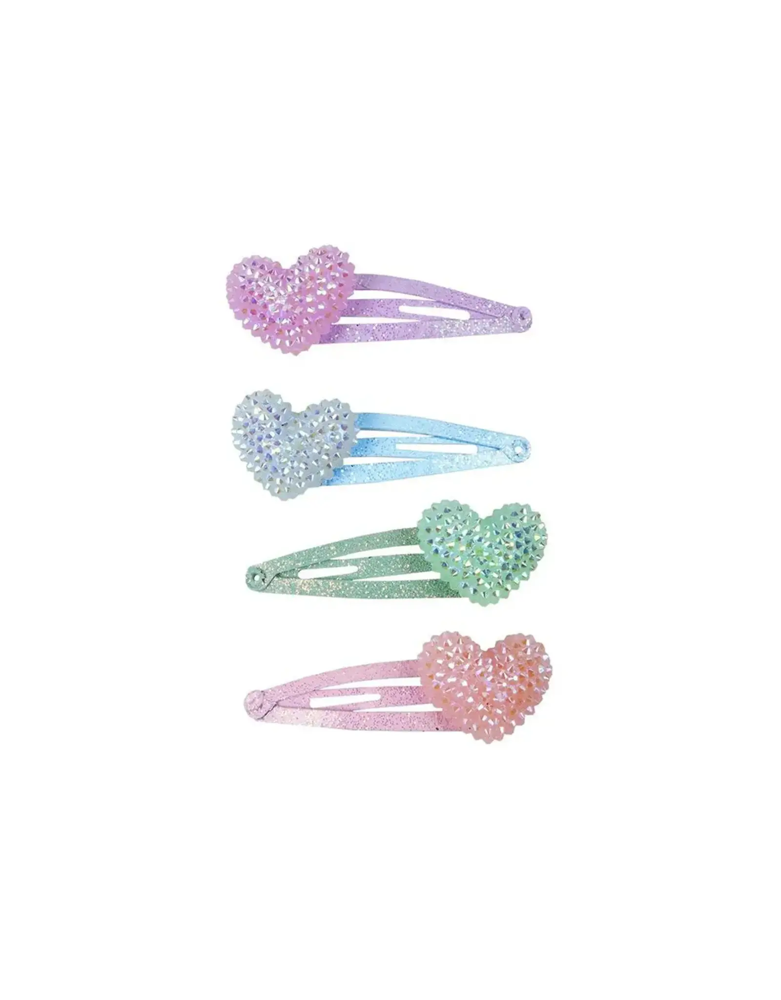 Great Pretenders Sparkle Heart Bobble Hair Clips, 4 pcs