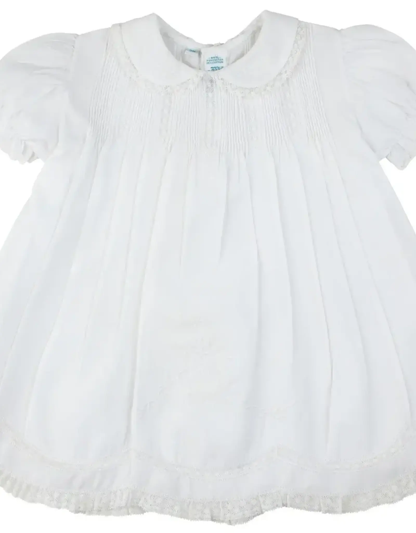 Feltman Brothers White Collared Lace Slip Dress