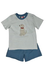 Banana Split Puppy Applique Short Set