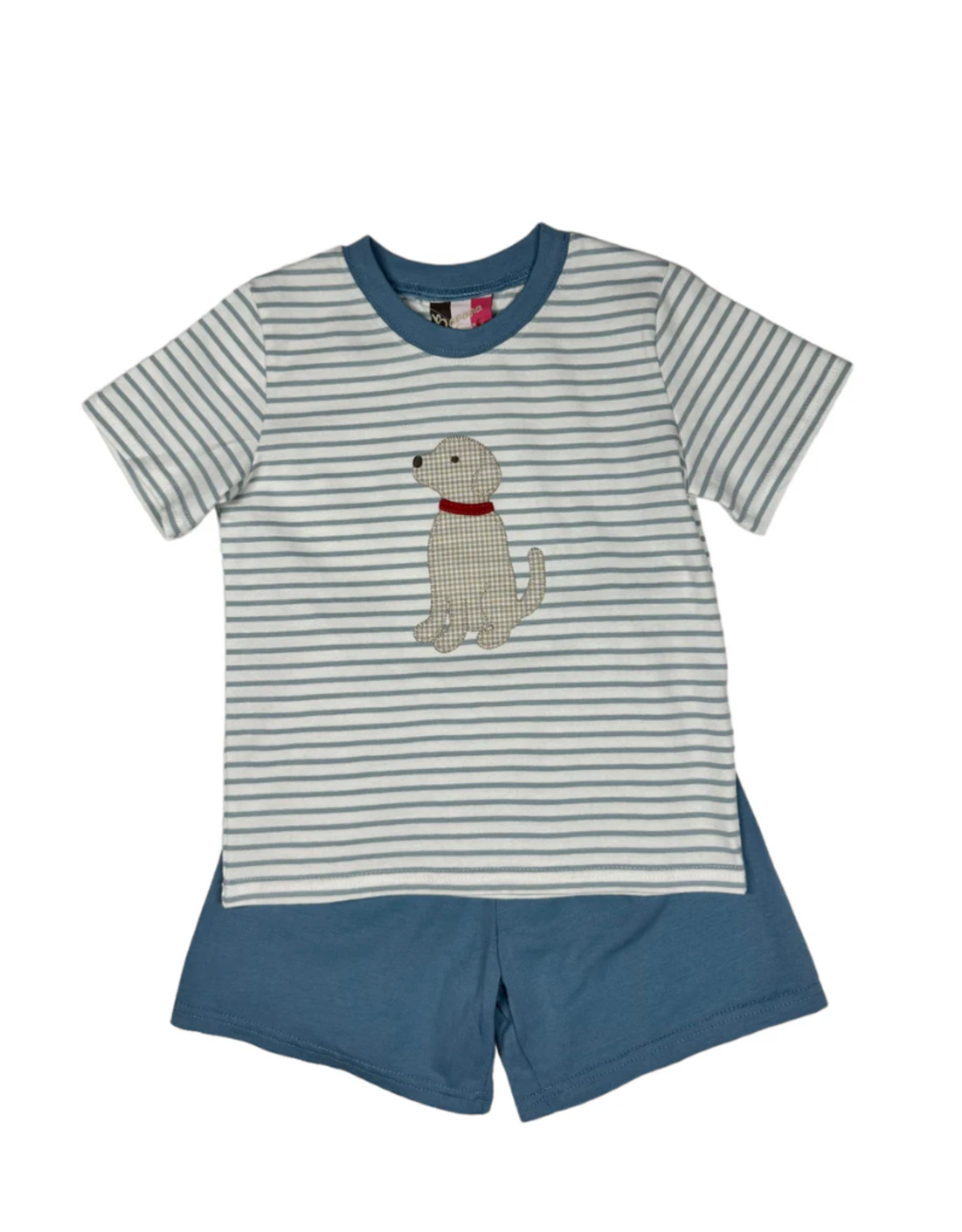 Banana Split Puppy Applique Short Set