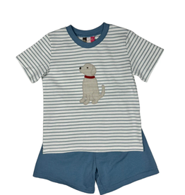 Banana Split Puppy Applique Short Set