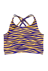 Belle Cher Tiger Striped Sports Bra