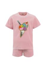 Lola and the Boys Velour Ice Cream Short Set