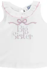 The Bailey Boys White Knit Big Sister Sleeveless Shirt, Bow
