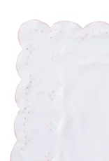 The Proper Peony Scallop Dot Receiving Blanket Ecru
