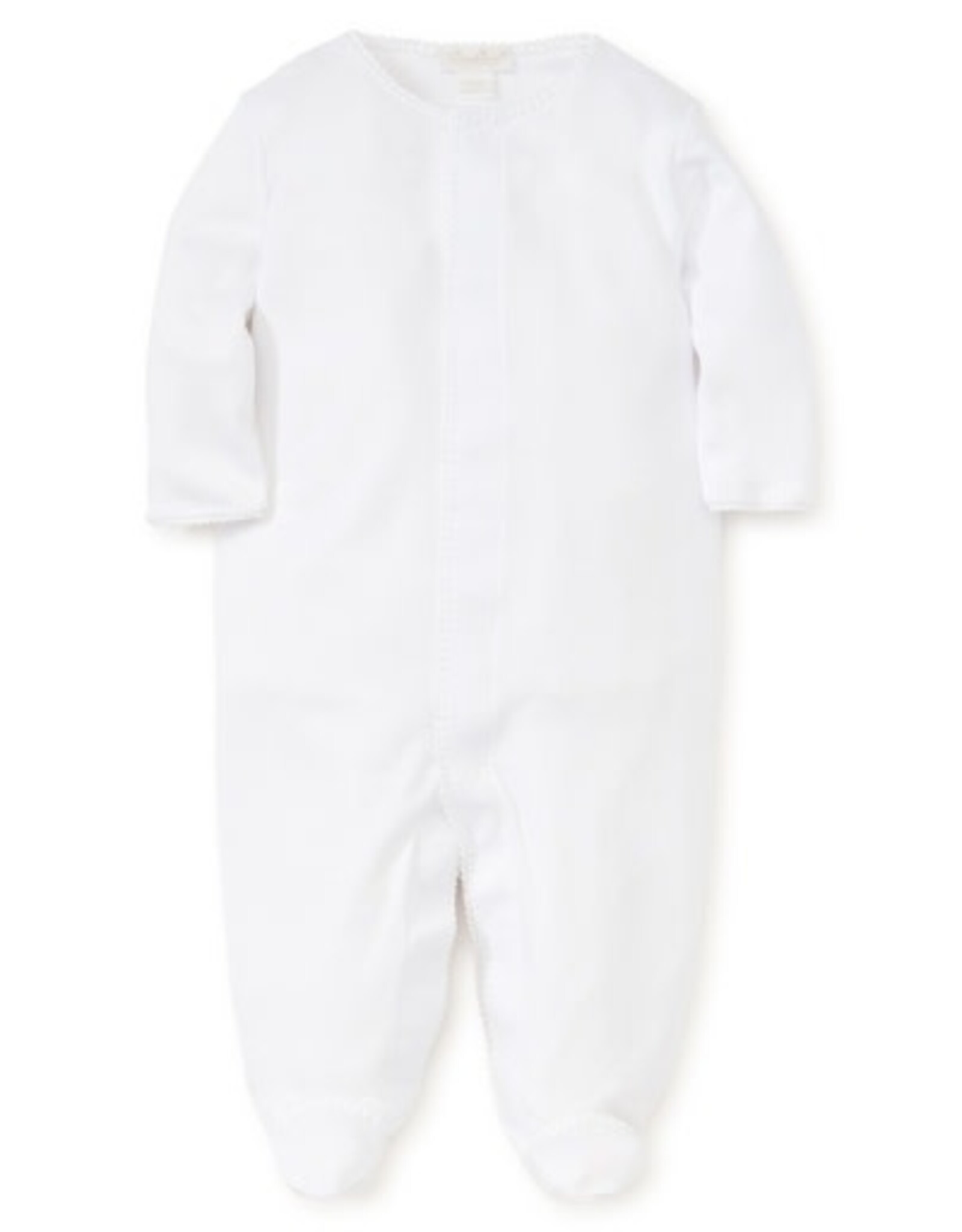 Kissy Kissy White Premier Basics Footie with White Trim