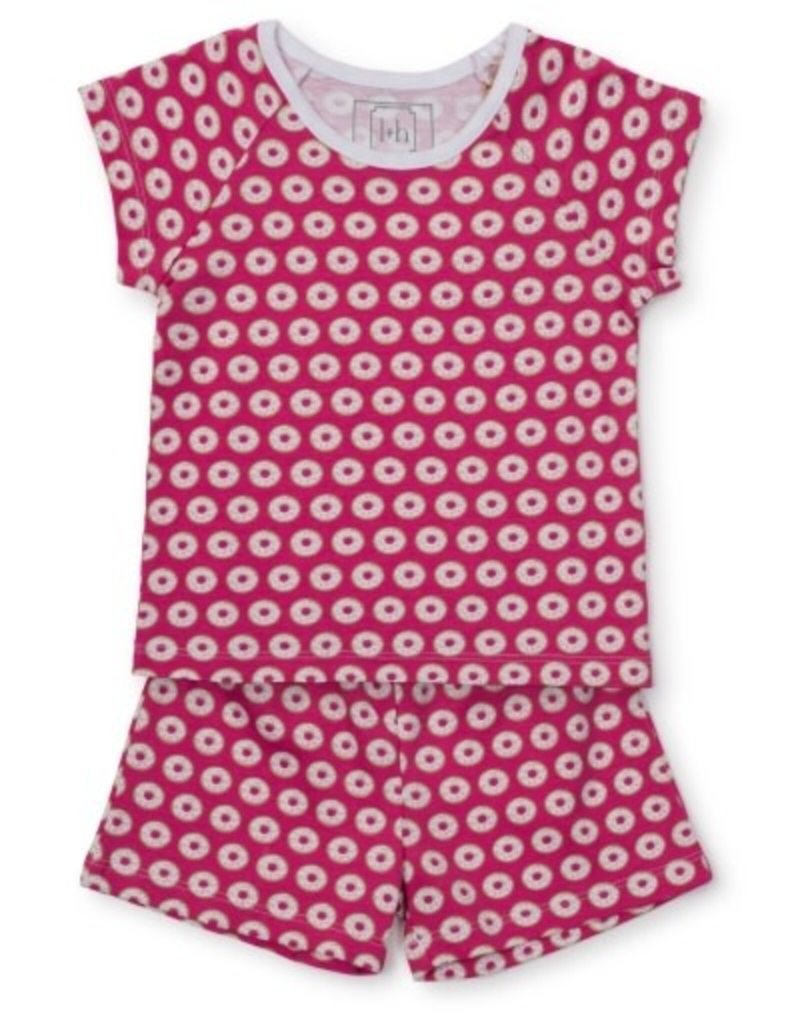 Lila + Hayes Emery Shorts Set Pink Donuts
