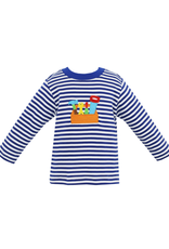 Claire and Charlie Royal Blue Stripe Knit Toolbox LS Shirt - 5