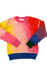 Hannah Banana Rainbow Color Block Sweater